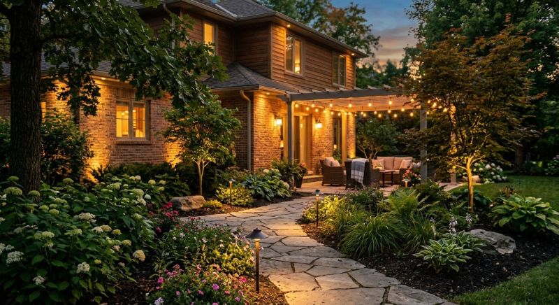 Garden Lighting Installation in Orem, UT