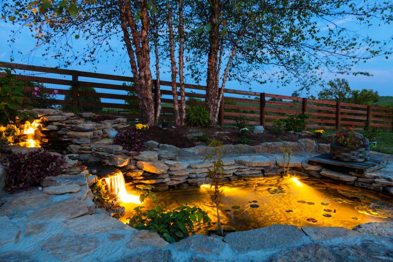 Finished Pond Lighting